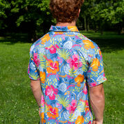 Hockey Performance Short Sleeve Button Down Shirt - Aloha