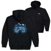 Skiing Hooded Sweatshirt - The Mountains Are Calling (Back Design)