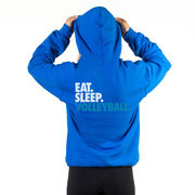 Volleyball Hooded Sweatshirt - Eat. Sleep. Volleyball. (Back Design)