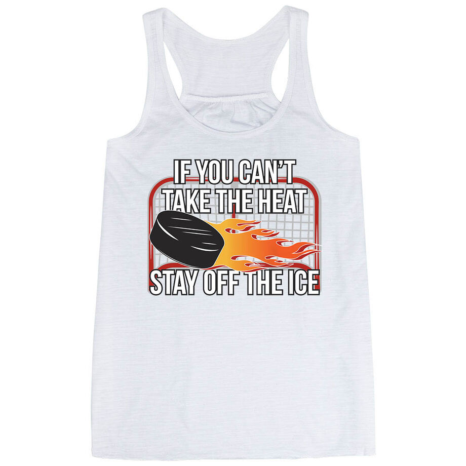 Hockey Flowy Racerback Tank Top - If You Can't Take the Heat