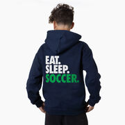 Soccer Hooded Sweatshirt - Eat. Sleep. Soccer (Back Design)
