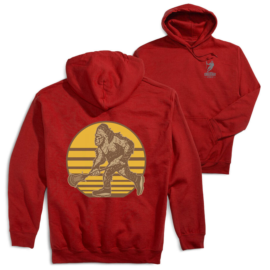 Guys Lacrosse Hooded Sweatshirt - BigFoot (Back Design)