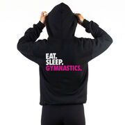 Gymnastics Hooded Sweatshirt - Eat. Sleep. Gymnastics. (Back Design)