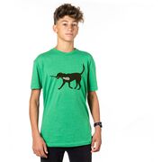 Guys Lacrosse Short Sleeve T-Shirt - Max The Lax Dog