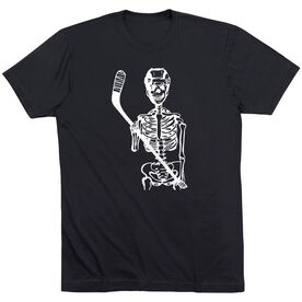Hockey Short Sleeve T-Shirt - Skeleton (White)