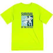 Guys Lacrosse Short Sleeve Performance Tee - Survival of the Fittest