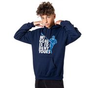 Guys Lacrosse Hooded Sweatshirt - My Goal Is To Deny Yours Defenseman