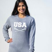 Girls Lacrosse Tshirt Long Sleeve - USA Girls Lacrosse