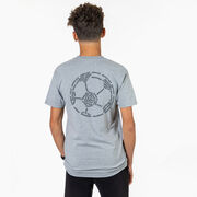 Soccer Short Sleeve T-Shirt - Soccer Words (Back Design)