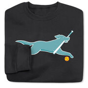 Softball Crewneck Sweatshirt - Mitts the Softball Dog