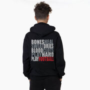 Football Hooded Sweatshirt - Bones Saying (Back Design)