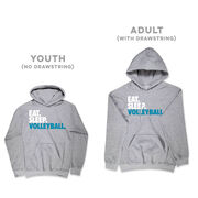 Volleyball Hooded Sweatshirt - Eat. Sleep. Volleyball.
