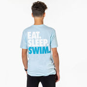 Swimming Short Sleeve T-Shirt - Eat. Sleep. Swim. (Back Design)