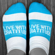Socrates&reg; Woven Performance Sock - Live with Gratitude