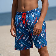 Baseball Swim Trunks - All American