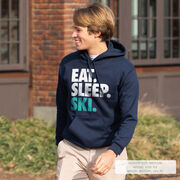 Skiing Hooded Sweatshirt - Eat Sleep Ski