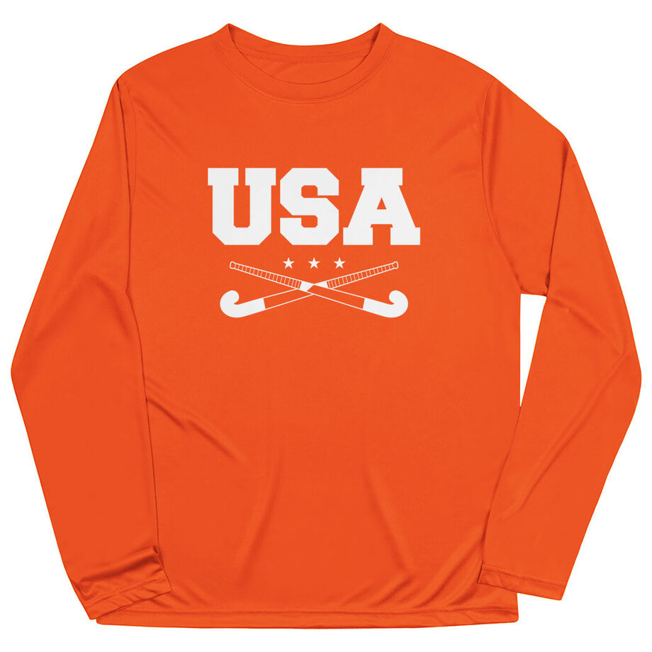 Field Hockey Long Sleeve Performance Tee - USA