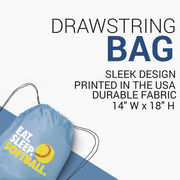 Softball Drawstring Backpack Eat. Sleep. Softball.