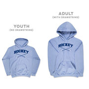 Hockey Hooded Sweatshirt - Hockey Crossed Sticks Logo