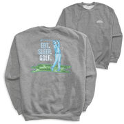 Golf Crewneck Sweatshirt - Eat. Sleep. Golf (Back Design)