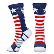 Volleyball Woven Mid-Calf Socks - Patriotic