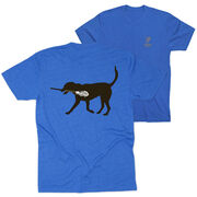 Guys Lacrosse Short Sleeve T-Shirt - Max The Lax Dog (Back Design)