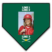 Softball Home Plate Plaque - Player Photo