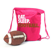 Football Drawstring Backpack Eat. Sleep. Football.