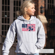 Hockey Hooded Sweatshirt - Patriotic Hockey