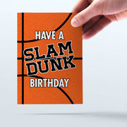 Basketball Birthday Greeting Card - Slam Dunk