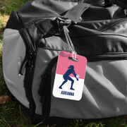 Volleyball Bag/Luggage Tag - Personalized Girl Silhouette