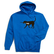 Guys Lacrosse Hooded Sweatshirt - Max The Lax Dog