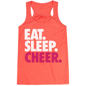 Cheerleading Flowy Racerback Tank Top - Eat Sleep Cheer