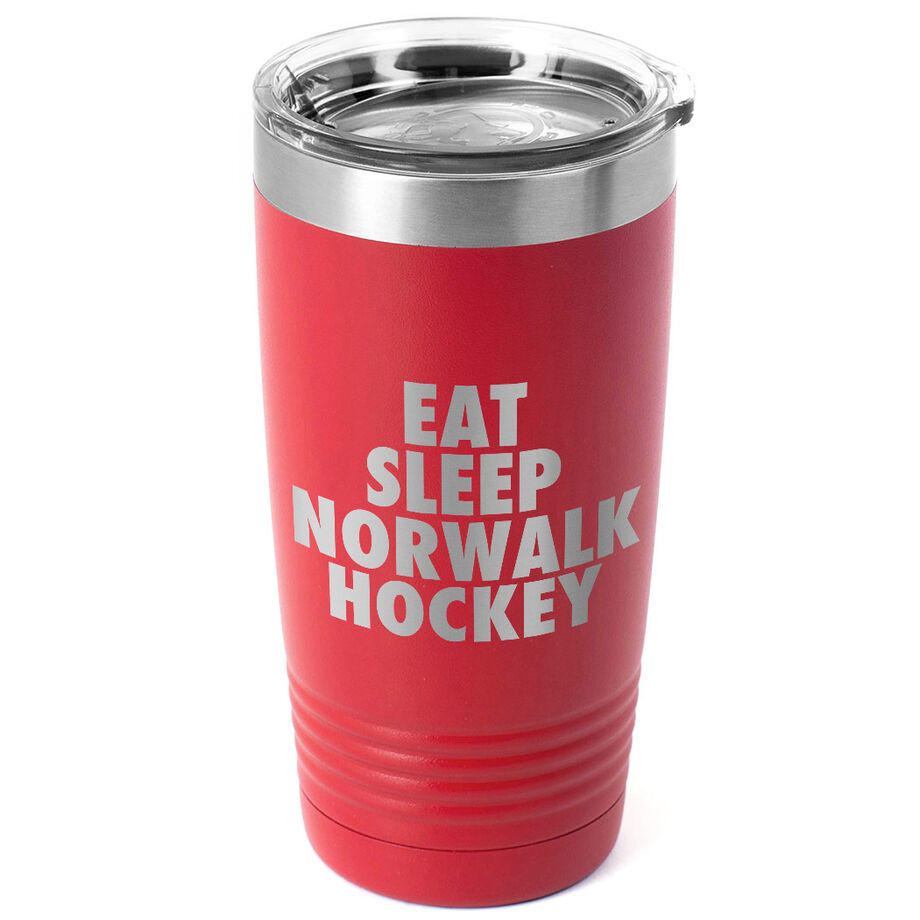 Hockey 20 oz. Double Insulated Tumbler - Personalized Eat Sleep Hockey - Personalization Image