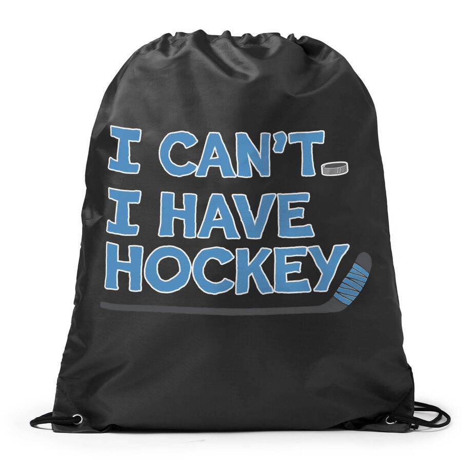 Hockey Drawstring Backpack - I Can't. I Have Hockey.