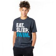 Swimming T-Shirt Short Sleeve Eat. Sleep. Swim.