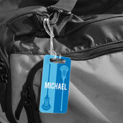 Guys Lacrosse Bag/Luggage Tag - Personalized Vertical Lacrosse Stick