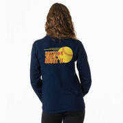 Softball Tshirt Long Sleeve - Nothing Soft About It (Back Design)