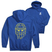 Hockey Hooded Sweatshirt - Have An Ice Day Smile Face (Back Design)
