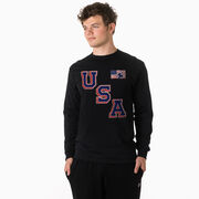 Hockey Tshirt Long Sleeve - Hockey USA Gold