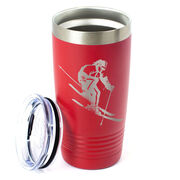 Skiing 20 oz. Double Insulated Tumbler - Female Silhouette