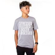 Soccer Short Sleeve T-Shirt - Stressed Blessed Soccer Obsessed