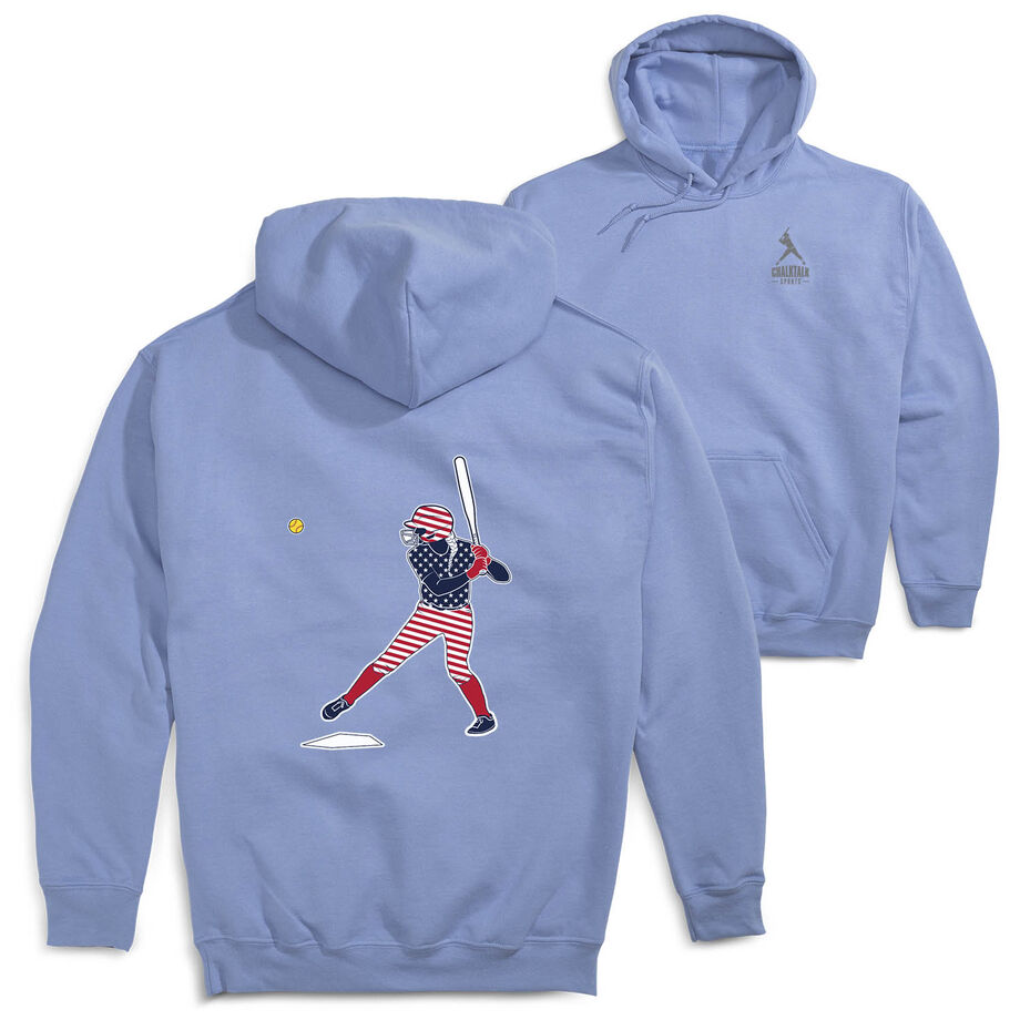 Softball Hooded Sweatshirt - Softball Star (Back Design)