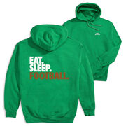 Football Hooded Sweatshirt - Eat. Sleep. Football. (Back Design)