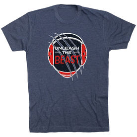 Wrestling T-Shirt Short Sleeve - Unleash The Beast [Adult Medium/Navy] - SS