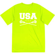 Guys Lacrosse Short Sleeve Performance Tee - USA
