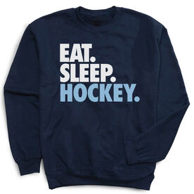 Hockey Crew Neck Sweatshirt - Eat Sleep Hockey (Bold)