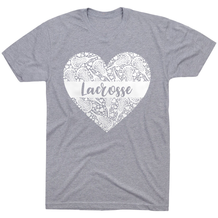 Girls Lacrosse Short Sleeve T-Shirt - Lacrosse Heart