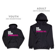 Gymnastics Hooded Sweatshirt - Eat. Sleep. Gymnastics.