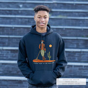 Guys Lacrosse Hooded Sweatshirt - Slingin Heat In The High Noon